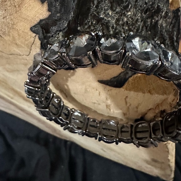 Tasha Gold Plate Bracelet with Purple Crystal Stones - Picture 4 of 7